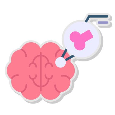 insan beyni düz stil simgesi