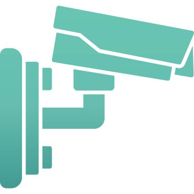 Kapalı devre kamera. Web simgesi vektör illüstrasyonu