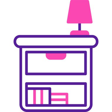 Mobilya. Web simgesi basit illüstrasyon