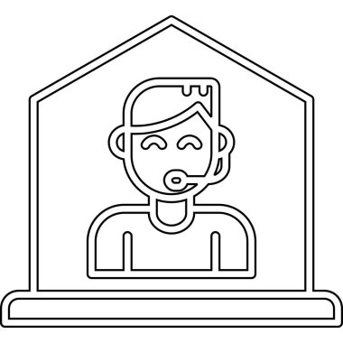 dizüstü avatar karakter ile genç adam