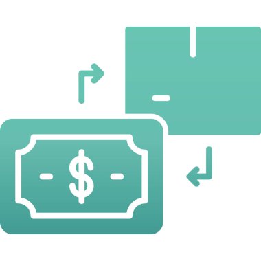 Dolar Vektörü Simgesi İllüstrasyonu