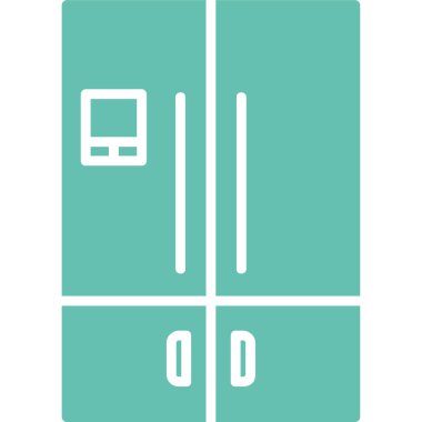 buzdolabı simgesi vektör illüstrasyonu