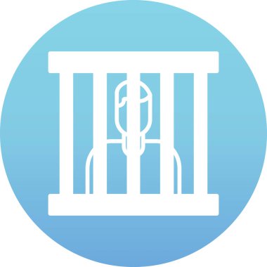 Hapishane. Web simgesi basit illüstrasyon