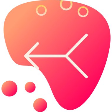 Beynin kırmızı ve pembe ikonunun vektör çizimi