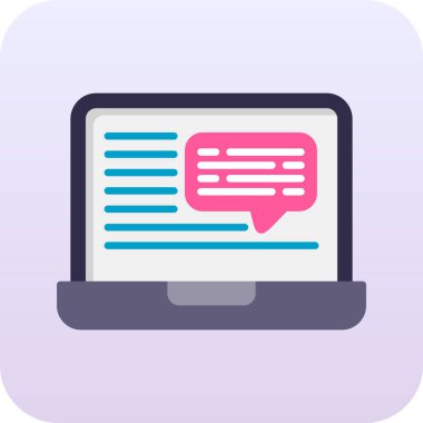 Sohbet web simgesi vektör illüstrasyonu