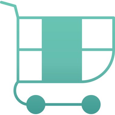 Trolley simgesi, vektör illüstrasyonu