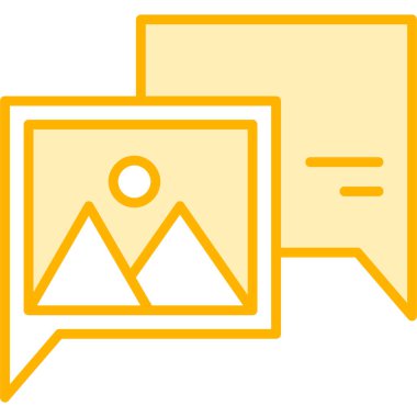 Sohbet ileti simgesi, vektör illüstrasyonu