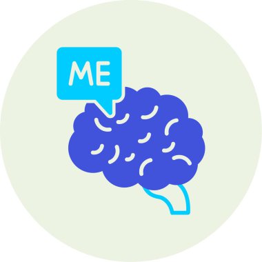 Beyin simgesinin vektör illüstrasyonu