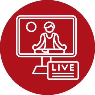 canlı webinar simge vektör illüstrasyon tasarımı