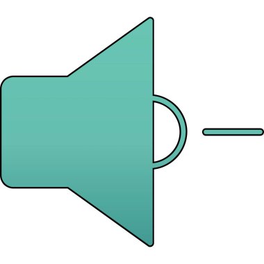 Megafon ikonu vektör illüstrasyonu