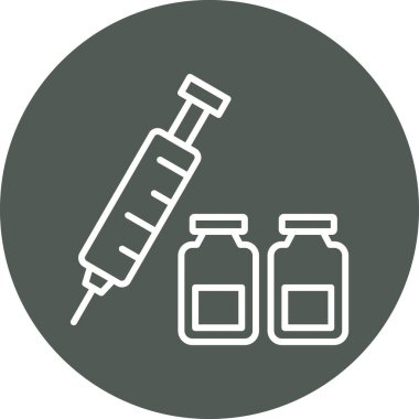 Aşı. Web simgesi basit illüstrasyon