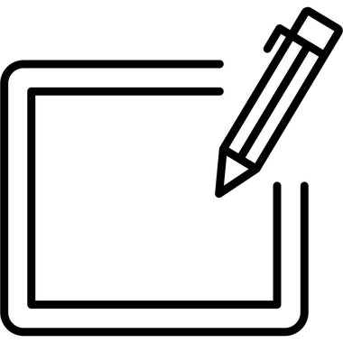 Kalem. Web simgesi basit illüstrasyon