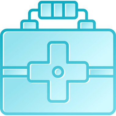 Bavul simgesi, basit vektör çizim