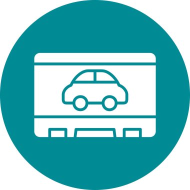 araba simgesi vektör illüstrasyonu