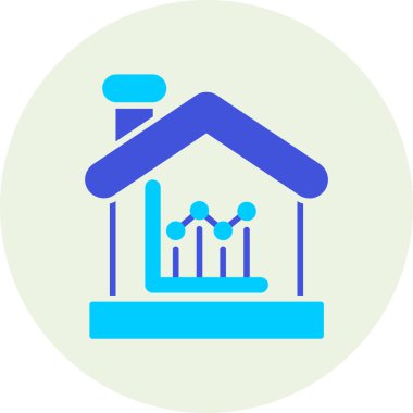 Bir ev simgesinin vektör illüstrasyonu