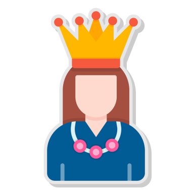 kraliyet kraliçe vektör simgesi