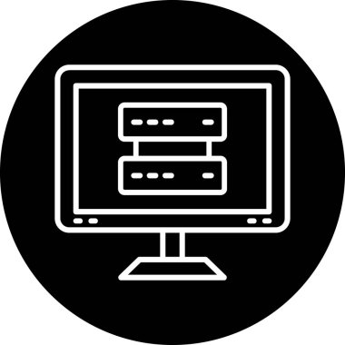 Bilgisayar. Web simgesi basit illüstrasyon