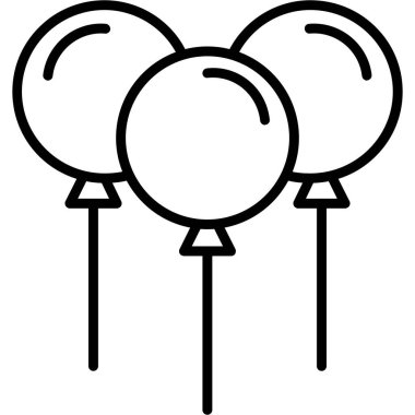 Balonlar. Web simgesi basit illüstrasyon