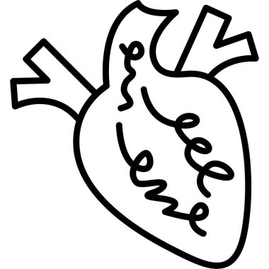 Kalp. Web simgesi basit tasarım