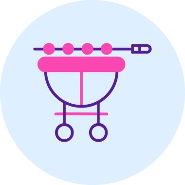 Bebek arabası. Web simgesi basit illüstrasyon