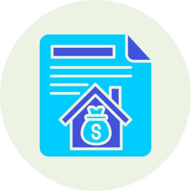 Ev simgesine sahip bir belgenin vektör illüstrasyonu