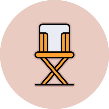 Sandalye simgesinin vektör illüstrasyonu