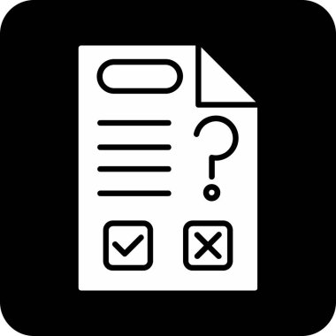 Kontrol listesi. Web simgesi basit tasarım