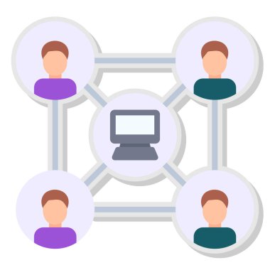 ağ bağlantısı vektör illüstrasyonu