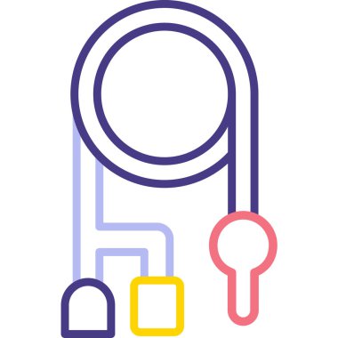 Bir kapı kilidi simgesinin vektör çizimi