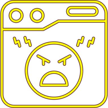 Çizgi film yüzünün vektör illüstrasyonu