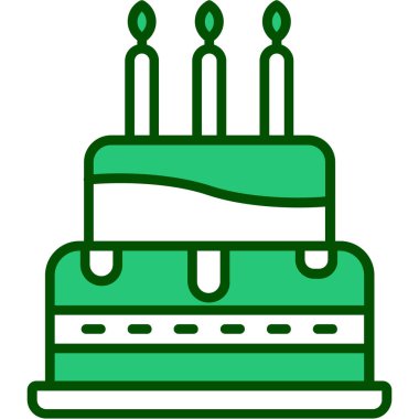 Kek. Web simgesi basit illüstrasyon