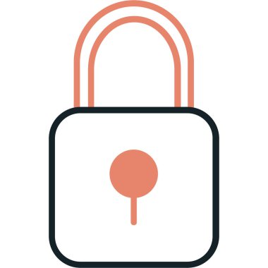 Kilit simgesi. vektör illüstrasyonu