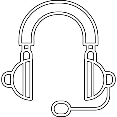 Kulaklık simgesi, anahat stili