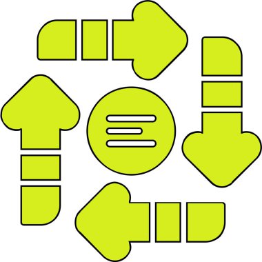 Bir konuşma balonunun yeşil ve mavi ikonunun vektör çizimi