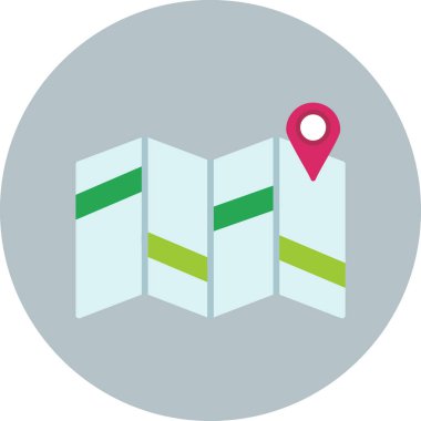 konum vektör daire renk simgesi