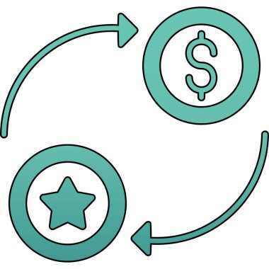 Para Satım vektör çizim