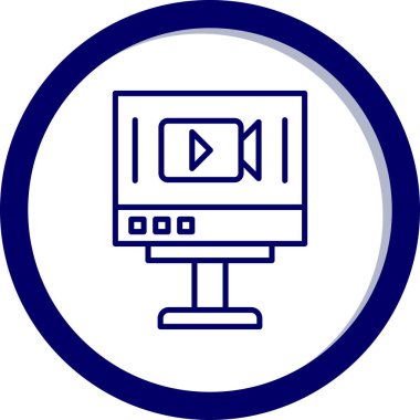 video simgesi, vektör illüstrasyonu