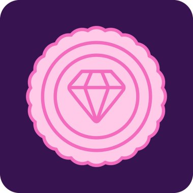 güzel elmas mücevher sembolü vektör simgesi