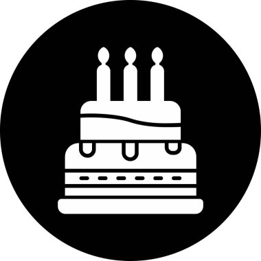 Kek. Web simgesi basit illüstrasyon