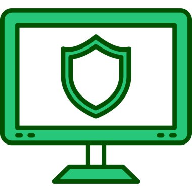 Bilgisayarlı kalkan. vektör illüstrasyonu