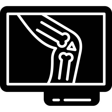 Ekran simgesi ile el, basit vektör