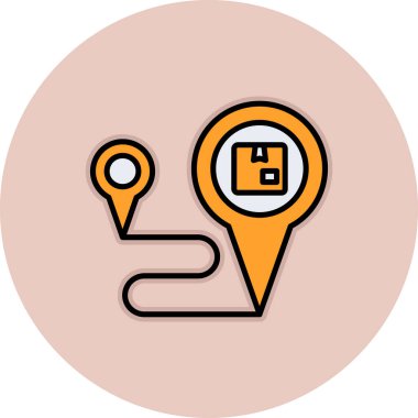 konum pin simgesi, vektör illüstrasyonu