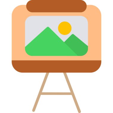 resim düz simgesi, vektör illüstrasyonu