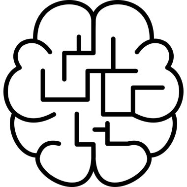 Beyin. Web simgesi basit tasarım