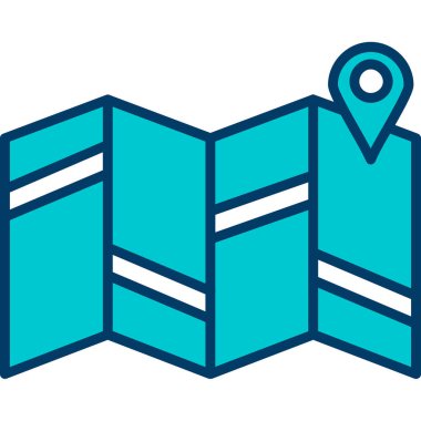 harita simgesi vektör illüstrasyonu