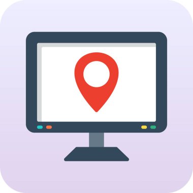 gps harita işaretleyici konum simgesi ana hat biçiminde