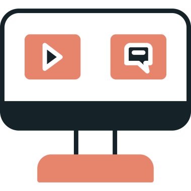 Konuş. Web simgesi basit illüstrasyon