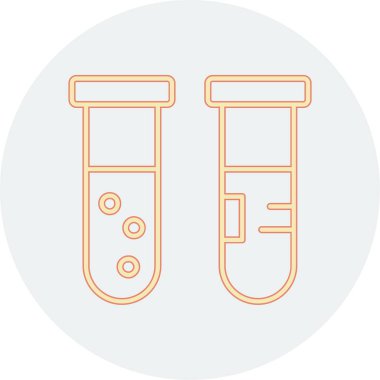 Tıbbi test tüpleri simge vektör illüstrasyonu