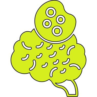 Yeşil ve sarı çiçeğin vektör çizimi