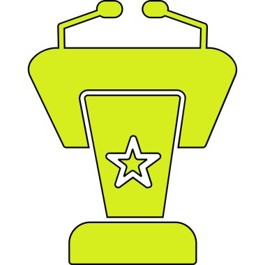 Trophy Kupası simge vektör illüstrasyon izole